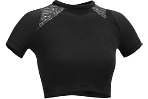 PRS Débardeur Femme Sport Technique Running, Fitness, Yoga – Tee Shirt Femme Sport Respirant – T-shirt Crop Top Léger, Sans Coutures