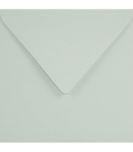 Lot De 50 Enveloppes Carrées Vert Eucalyptus - 15,5 X 15,5 Cm - 120g/m² - Fermeture Adhésive - Surface Mate - Gustav Neuser - 13