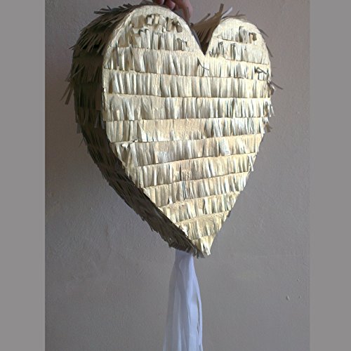Gold Silber Herz Pinata für Hochzeit, Verlobung, Abschlussball, oder Geburtstag Party - 2