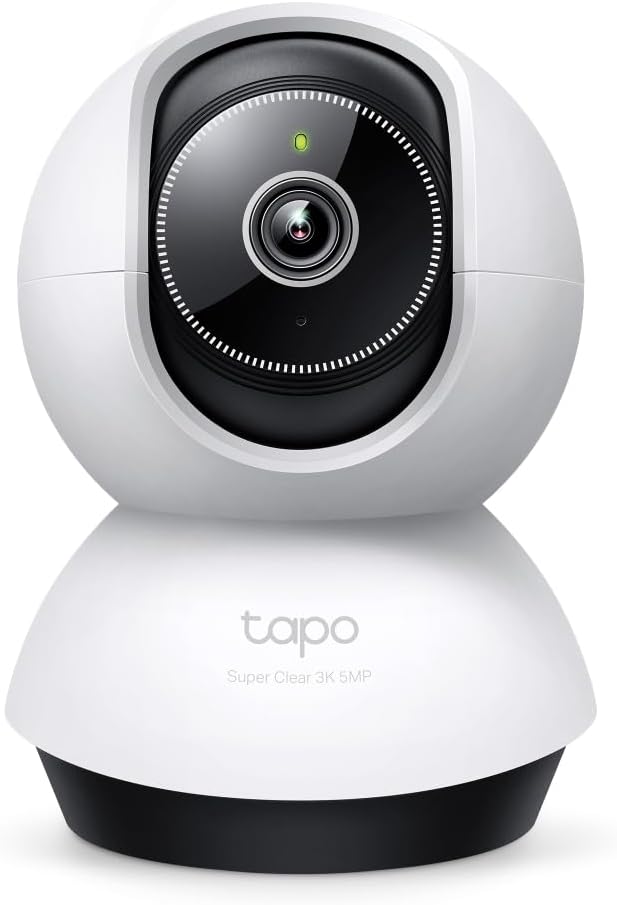 Tapo TP-Link TC74, 5MP İç Mekan Güvenlik Kamerası, AI Gelişmiş Algılama (İnsanlar/Evcil Hayvanlar/Araçlar/Bebek Ağlaması), Gece Görüşü, Alexa ve Google Asistan ile Uyumlu