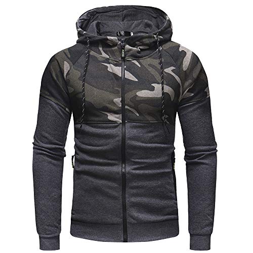 Camouflage Kapuzenpullover Herren Briskorry Männer Sweatshirt Kapuzenpulli Slim Fit Hoodie Mit Kapuze Pullover Mantel Jacke Streetwear Pulli Outwear