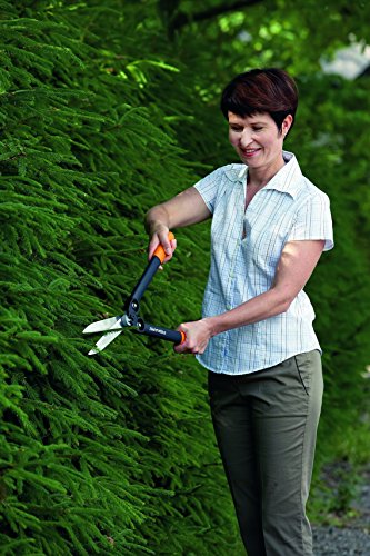 Fiskars PowerGear II Getriebe-Heckenschere, Antihaftbeschichtet, Rostfreie Stahl-Klingen, Länge 57 cm, Schwarz/Orange, HS72, 1000596 - 3