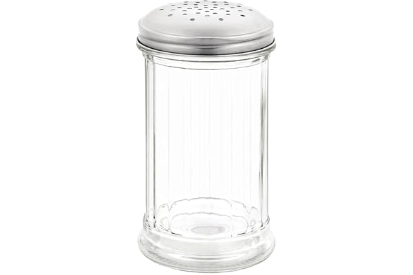 Sockerhällare med 4 x 140 x 70 mm flerhålsbehållare i glas och rostfritt stål