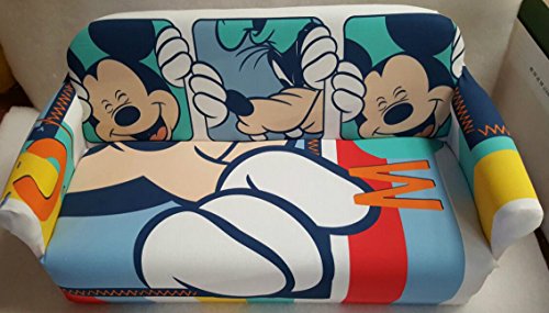 Mickey Mouse Childrens Disney 2 Seater Sofa Chairs Bedroom Playroom Chairs Toddler Settee For Kids: Mickey Mouse By The Bedding Factor