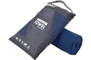 Rainleaf Microfiber Towel Perfect Travel & Sports &Beach Towel. Fast Drying - Super Absorbent - Ultra Compact. Suitable for Camping, Backpacking,Gym, Beach, Swimming,Yoga,Navy Blue,30 X 60 Inches