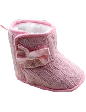 Longra Baby-Bowknot weiche Sohle Winter warme Schuhe Stiefel