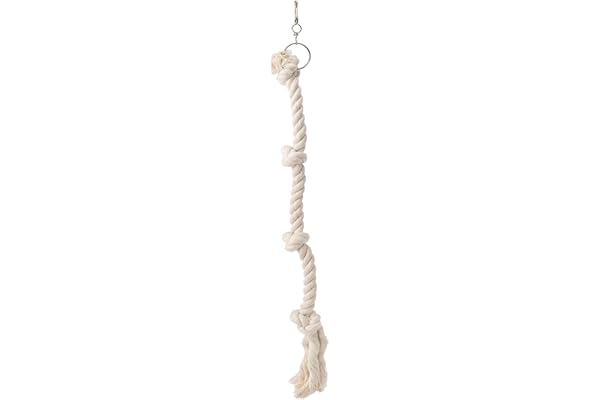 Nobby Corde d'Escalade avec Nœuds en Coton pour Oiseau Moyen
