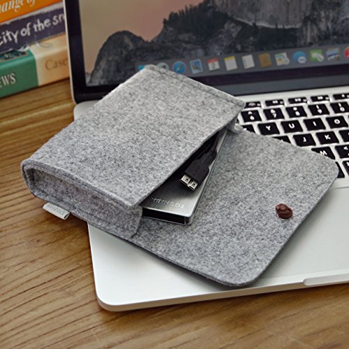 Inateck Filz Täschchen für Zubehör und Accessoires - 7