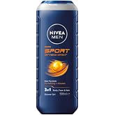 NIVEA MEN Erkek Sports Duş Jeli, 500 ml, 3&uuml; 1 Arada Kullanım, V&uuml;cut, Y&uuml;z ve Sa&ccedil;, 24 Saat Ferahlık, Enerji Veren Koku