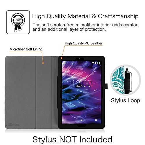 Fintie Medion LIFETAB E10501 Hülle Case – Folio Kunstleder Schutzhülle Tasche Cover Etui mit Ständerfunktion und Stylus-Halterung für Medion E10501 LIFETAB MD 60240 25,5 cm (10,1 Zoll HD) Tablet-PC, Smaragdblau - 2