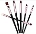 Fashion Base® 6pcs Coffee Eye Makeup Eyebrow/Eyeshadow/Eyeliner/Blending/Sponge/Crease/Flat Brush Set