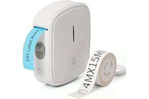 prt Qutie Bluetooth Beschriftungsgerät Selbstklebend, Tragbarer Mini Etikettiergerät, USB Aufladen Etikettendrucker, labelmak
