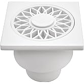 Badem10 Yer S&uuml;zgeci Banyo Izgara Lavabo Pis Su Gideri Kapak Kapağı Alttan Giderli Yer Sifonu