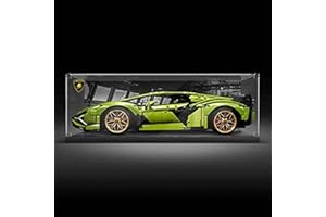 APRILA Boîte Vitrine Acrylique Compatible avec Lego 42115 Technic Lamborghini Sián FKP 37, Amélioré Présentoir Boîte Anti-Poussière Display Case Transparent Boîte d'affichage, 62 x 30 x 20cm