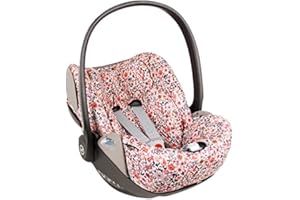 Copertura Protettiva per Seggiolino Auto Ukje Compatibile con Cybex Cloud Z - Protezione per Porta Bebè - Copertura in Cotone Traspirante per Seggiolino Auto per Neonati (Rosa)