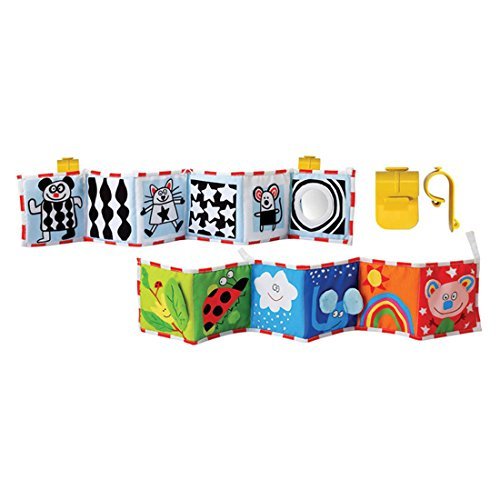 Clip on Pram Book, Soft Double Side Pram Bumper Panel Picture Book YIFAN Kids Learning and Activity Toy - Ladybird