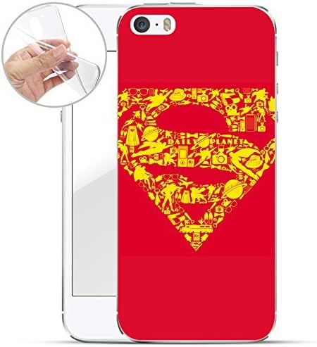 Justice League Series silicone case for iPhone, Silicone TPU, Superman logo icons, Iphone SE