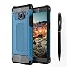 Produktbild Samsung Galaxy Note 7 Hülle, Alfort 2 in 1 Schutzhülle Hart PC + TPU Case Cover Telefon Kasten Vollschutz für Samsung Galaxy Note 7 Smartphone für Zu Fuß / Bergsteiger / Radfahren / Kletterei, etc ( Blau ) + Schwarz Stylus Pen