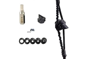 AMEYXGS Tiro con l'arco Peep Sight Mirino per arco composto in alluminio 37/45 gradi 6x 8x Lente chiarificatrice 1/8" 1/16" 1/32" 3/32" 3/64" Core interni Kit di apertura