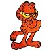 Produktbild Aufnäher / Bügelbild - Garfield Comic Katze Kinder - orange - 5,8 x 9 cm - Patch Aufbügler Applikationen zum aufbügeln Applikation Patches Flicken