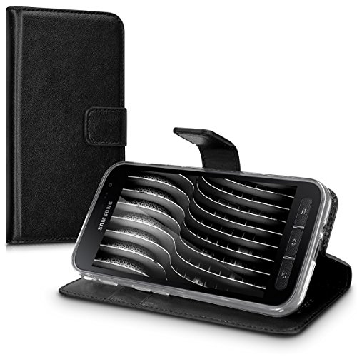 kwmobile Funda para Samsung Galaxy Xcover 4 - Wallet Case plegable de cuero sint tico - Cover con tapa tarjetero y soporte en negro reviews kwmobile Funda para Samsung Galaxy Xcover 4 - Wallet Case plegable de cuero sint tico - Cover con tapa tarjetero y soporte en negro