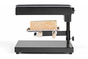 Livoo DOC159 Appareil à Raclette Traditionnel pour Quart de Meule | Thermostat Réglable | Socle Pivotant, Inclinable et Réglable en Hauteur | 600 watts