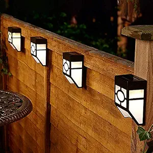 Solar Light for Garden 4 PCS Wall Lamp IP65 Waterproof Led Lights for Home Decoration Court Style Solar Garden LED Lights for Home Wall Deck Steps Patio Walkway Garden Solar Wall Light