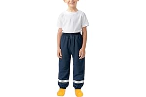 Mayoii Kids Waterproof Trousers Boys Girls – Lightweight Breathable Rain Pants with Reflective Strips, Mud Proof Dirt Resistant Overtrousers Outdoor School