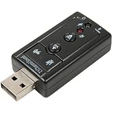 7.1 USB Stereo Ses Adapt&ouml;r&uuml;, Harici Ses Kartı, PC ve Diz&uuml;st&uuml; Bilgisayar i&ccedil;in 3D USB Ses Adapt&ouml;r&uuml;,