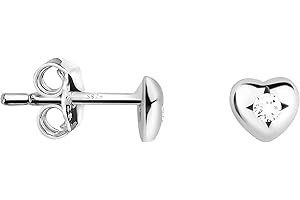 SOFIA MILANI - Kolczyki Damskie Srebro 925 - Z Cyrkoniami - Kolczyk na Sztyft z Serce