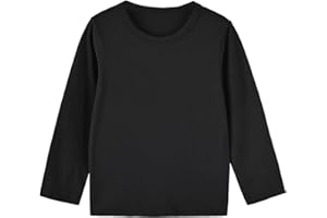 WSLCN Maglietta a Maniche Lunghe in Cotone Unisex Bambini Top Casual Caldo