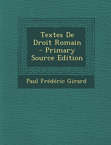 Textes de Droit Romain