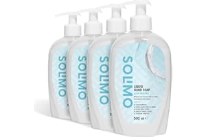 Marca Amazon - Solimo Jabón de manos líquido ultrahidratante - Paquete de 4 (4 Botellas x 500ml)