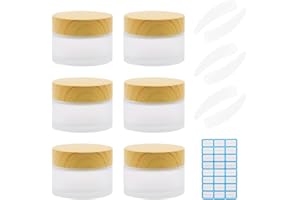 MEIYIDAY 6pcs Vasetti in Vetro per Cosmetici con Tappo, Vuoto Creme Vasetti 30ml per campioni di piccole bottiglie,Vasetti Crema Vuoti da Viaggio,contenitore per cosmetici,vasetti da viaggio ricaricabili