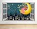 Produktbild tekkdesigns G533 Cartoon Bear Nursery Sleep Fenster Wand Aufkleber 3D Kunst Aufkleber Vinyl Raum