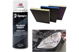 Dacada 2005 Spray Transparente para Faros, 400 ml, con Lijas de Pulido (Bote +Lijas manuales)