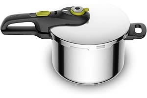 Tefal Secure 5 Neo - Olla a presión de 6L, Ahorro energético hasta 50%, cocción a presión, 2 programas, sistema seguridad 5 puntos, apto todas cocinas, apto lavavajillas