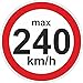 Produktbild Geschwindigkeitsaufkleber km/h Aufkleber Reifen Winterreifen 240 kmh Vmax 48 Stück