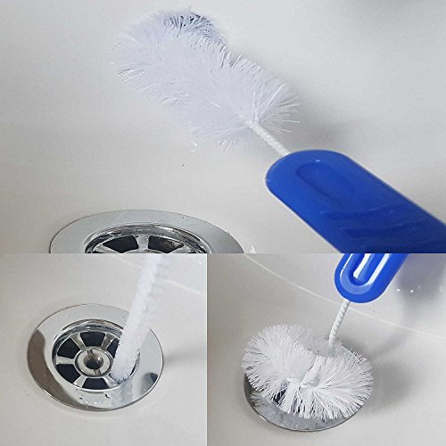 Preisvergleich Produktbild Reinigungsbürsten-Set für Waschbecken / Spülbecken. Abflussbürste Haarfang-Bürste, Abfluss-Reinigung, Siphon-Bürste