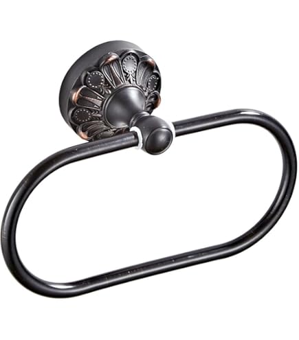 Designers Impressions Aurora Series Towel Ring - Satin Nickel Finish, Concealed Screw Mount