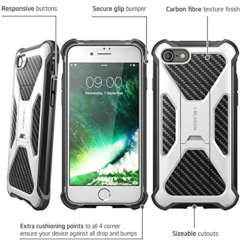 Funda Apple iPhone 7  Carcasa para Apple iPhone 8  i-Blason Transformer con soporte  robusto  y clip de sujeci  n para cintur  n giratorio para Apple iPhone 7 2016  Apple iPhone 8 2017