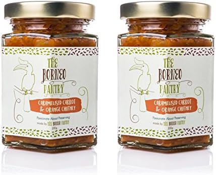 The Borneo Pantry Caramelised Carrot &amp; Orange Chutney 2X 200g Jar