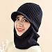 Produktbild WanJiaMen'Shop Winter Lady Hut Mütze Cap Duck Tongue Maske Haube Wind Abdeckung Maske Kragen Hüte weibliche Hut, Marine