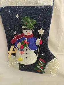 APSAMBR- 1Piece Small Christmas Stocking Classic Socks for Xmas Home Decor, Stuffed Christmas Tree Hanging Toys, Candy Gift Bag Holders for Kids, Restaurant Hotel Decorations and Party Supplies
