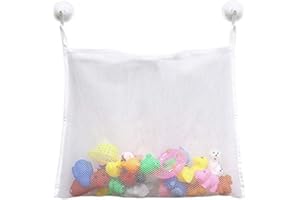 USTNIR Spielzeug Aufbewahrung, Hängend Spielzeug Organizer, Badewannen Spielzeug Aufbewahrungsnetz, Makramee Stofftier Hängematte, Spielzeugnetz Badewanne zum Aufhängen