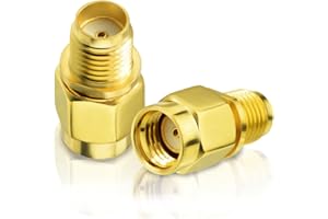 Bingfu Adattatore da Maschio RP-SMA a Femminile SMA Connettore Coassiale RF Antenna per Controller Drone FPV Router WiFi Schede Rete PCIE Telecamera di Caccia Sicurezza Camera Gioco Cellulare 4G LTE