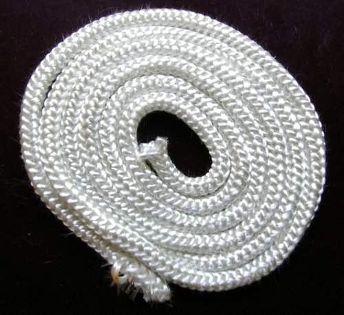 Ofendichtung Ofentürdichtung 2 Meter 10mm Dichtschnur weiss Fiberglas Brandschutzdichtung Kordel