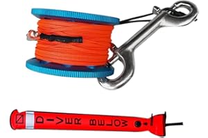 Badiman Scuba Diving SMB Surface Marker Buoy Tube with Dive Reel Spool