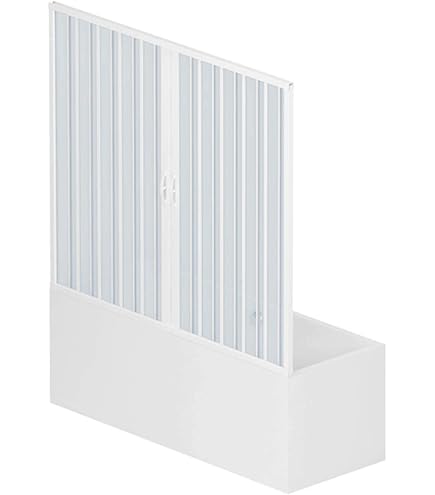 Pare baignoire réversible 80 x 140 cm blanc GENA | Leroy Merlin