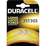 Duracell 357/303-C2 Coin Cells Silver Oxide Batteries Carded 2